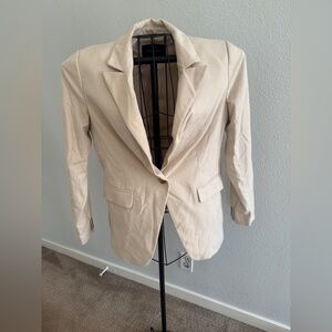 Banana Republic Cream Blazer with Notched Lapels
